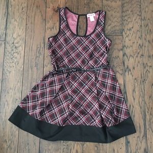 Juniors Plaid Skater Dress
